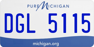 MI license plate DGL5115