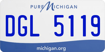 MI license plate DGL5119