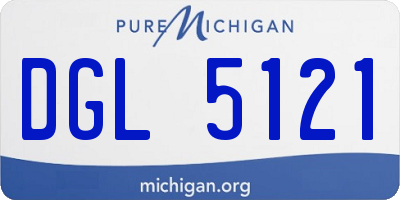 MI license plate DGL5121