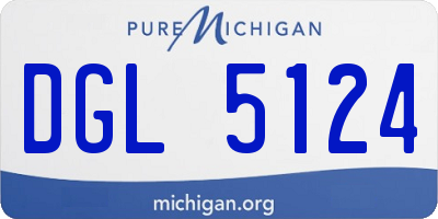 MI license plate DGL5124