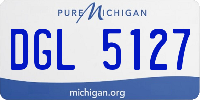 MI license plate DGL5127