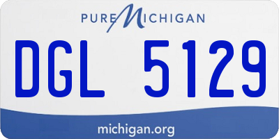 MI license plate DGL5129