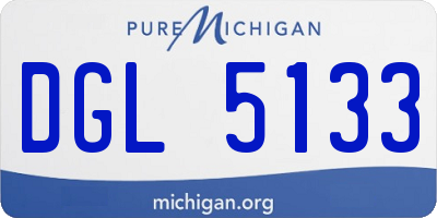 MI license plate DGL5133