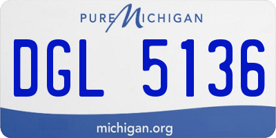 MI license plate DGL5136