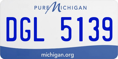 MI license plate DGL5139