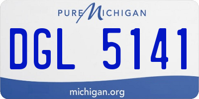 MI license plate DGL5141