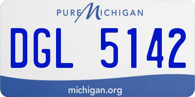 MI license plate DGL5142