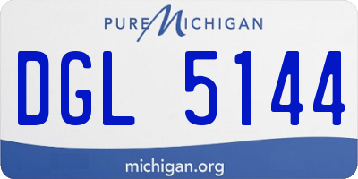 MI license plate DGL5144
