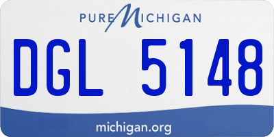 MI license plate DGL5148