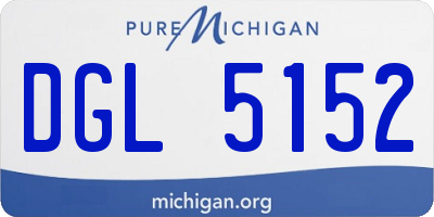 MI license plate DGL5152