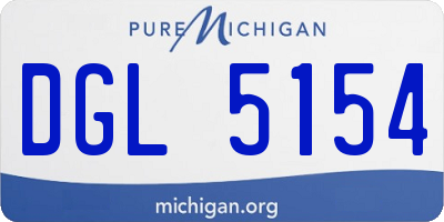 MI license plate DGL5154