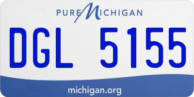 MI license plate DGL5155