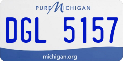 MI license plate DGL5157