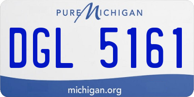 MI license plate DGL5161