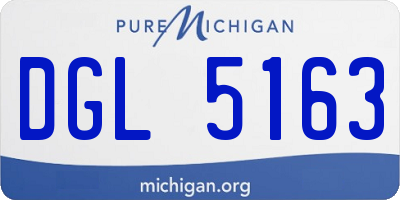 MI license plate DGL5163