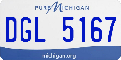 MI license plate DGL5167