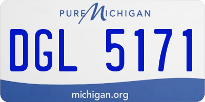 MI license plate DGL5171