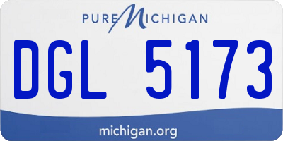 MI license plate DGL5173