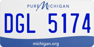 MI license plate DGL5174
