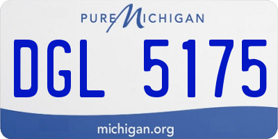 MI license plate DGL5175
