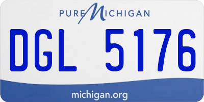 MI license plate DGL5176