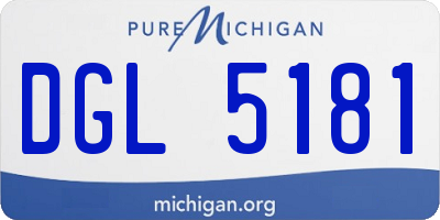 MI license plate DGL5181
