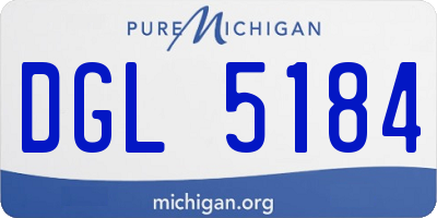 MI license plate DGL5184