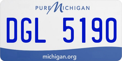 MI license plate DGL5190