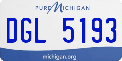 MI license plate DGL5193
