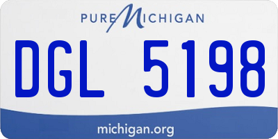 MI license plate DGL5198