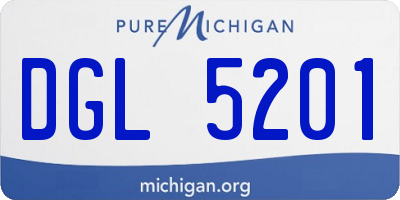 MI license plate DGL5201