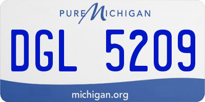 MI license plate DGL5209
