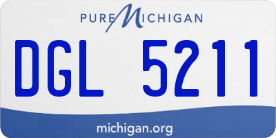 MI license plate DGL5211