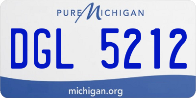 MI license plate DGL5212