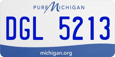 MI license plate DGL5213
