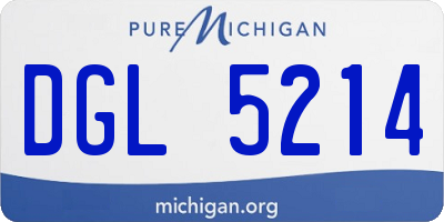 MI license plate DGL5214