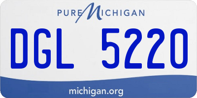 MI license plate DGL5220
