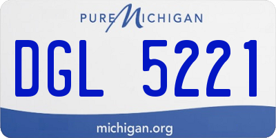 MI license plate DGL5221