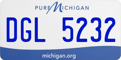 MI license plate DGL5232
