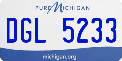 MI license plate DGL5233