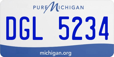 MI license plate DGL5234
