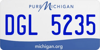 MI license plate DGL5235