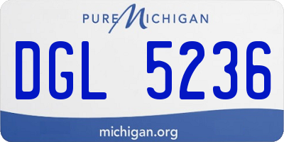 MI license plate DGL5236