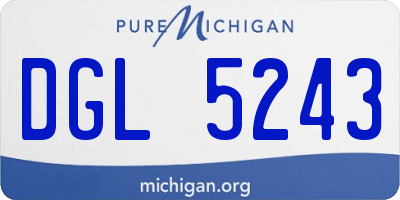 MI license plate DGL5243