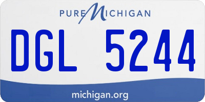 MI license plate DGL5244