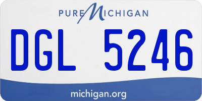 MI license plate DGL5246