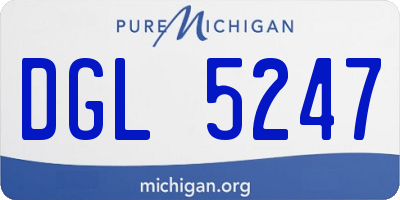 MI license plate DGL5247