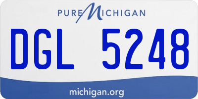 MI license plate DGL5248