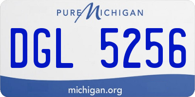 MI license plate DGL5256