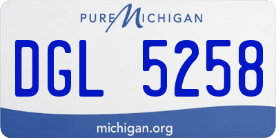 MI license plate DGL5258